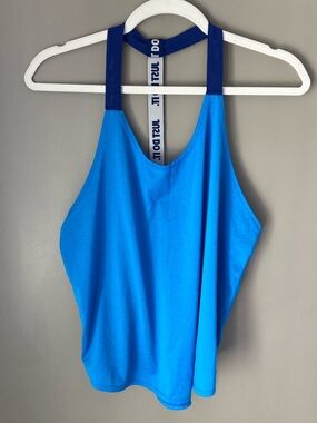 Nike Bright Blue Racerback Tank Top with Navy Straps